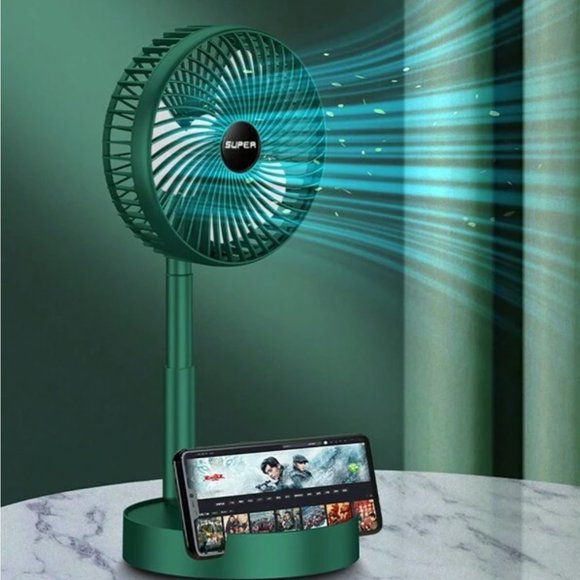 Powerful Portable Rechargeable Foldable Fan New - Picture 1 of 6
